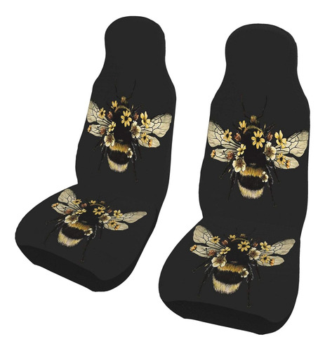 Kiuloam Fluffy Bee - Fundas Para Asiento De Automóvil, Prote