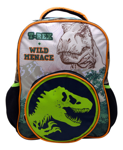 Mochila Primaria Infantil Universal Jurassic World 20 L Verde