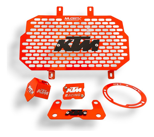 Protector Radiador Ktm Duke Kit 5pz 200,250,390 Color Naranj