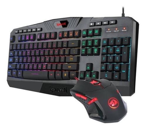 Teclado Mouse Combo Gamer Redragon Usb Nuevo Orgm 