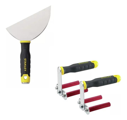 Kit Espátula Angulada Inox + Suporte Para Drywall Stanley