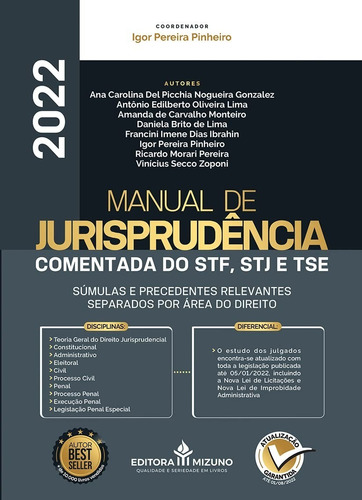 Manual De Jurisprudência Comentada Do Stf, Stj E Tse - 2022