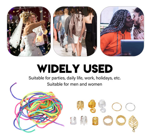 Set De Joyas Para Rastas, Rastas De Aleación, Cuentas Y Braz