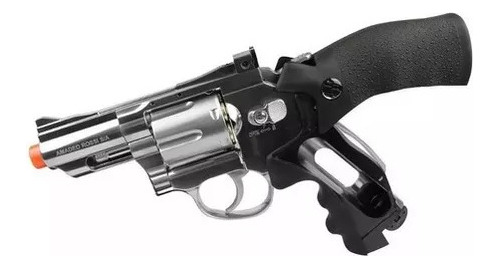 Revólver Wingun 708s Full Metal +3 Co2 + 300 Esferas 4,5mm
