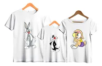 Comprar Kit Família Camisetas 3 Peças Pai Mãe Filho(a) Looney Tunes