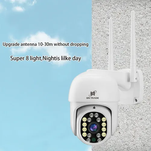 Cámara Wifi Exterior Ptz 1080p Visión Nocturna Audio