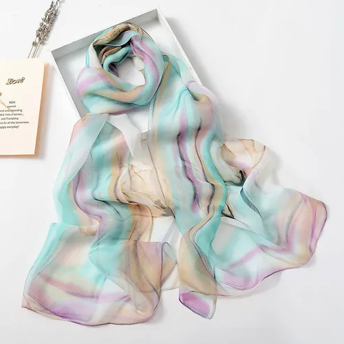 Ay Bufanda Fashion Para Mujer, Larga Y Suave, Chal De Chifón