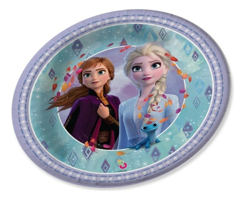 Plato Descartable Frozen Cumple Infantil Disney Original