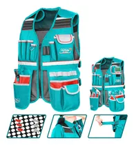Comprar Bolso Portaherramientas Total Ttvt16025 Color Turquesa de Poliéster Malla de Aire