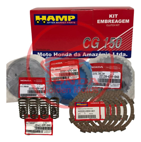 Kit Embreagem Completo C/ Molas Titan/bros 150original Honda
