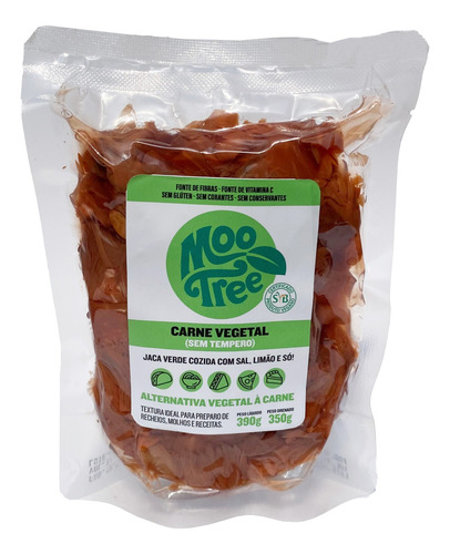 Carne Vegetal - Jaca Verde Cozida Moo Tree Vegano 350g