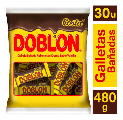 Bolsa Doblon Cobertura De Chocolate 30 Unidades