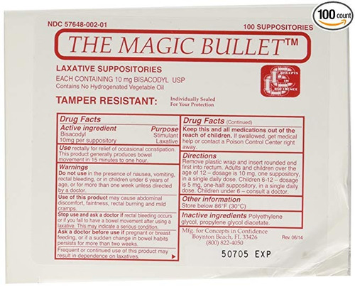 Magic Bullet Supositorio Parte Fabricante Conceptos Ccmb100 