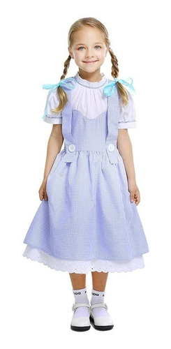 Imagem 1 de 6 de Fantasia Infantil Dorothy Festa Mágico De Oz Vestido Xadrez