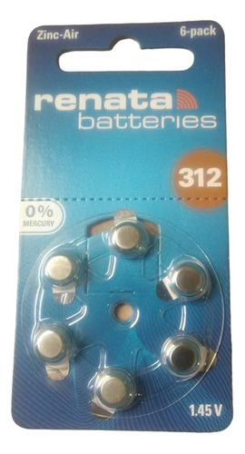 Bateria  Para Aparato O Sistema Auditivo 312 Pack De 2pilas