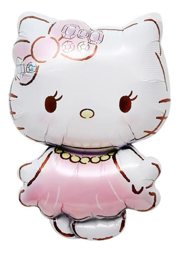 Globo Metalizado Hello Kitty 65cm Cuerpo Entero Rosa