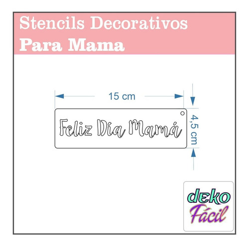Imagen 3 de 4 de Pack X 6 Stencil Chicos Decorativo Dia De La Madre