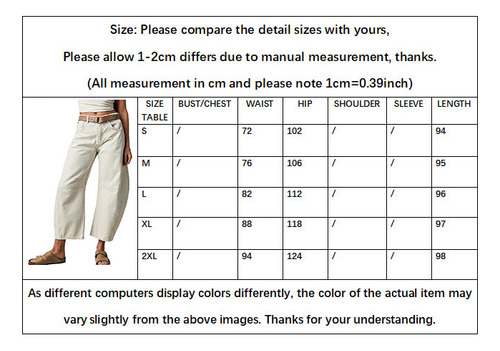 Pantalones De Mezclilla Dama Blanco Elástico Recto Suelto