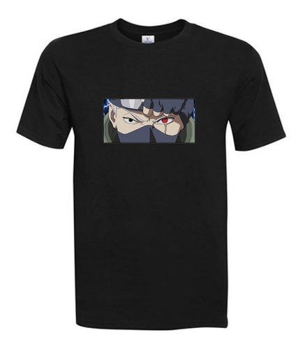 Polera Estampada Niño Niña Naruto Cuadro Cara Kakashi Sensei