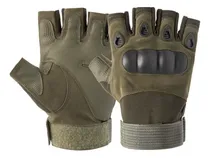 Comprar Guantes Dedo Corto Con Nudillos Tacticos - Airsoft Verde Oscuro Xl