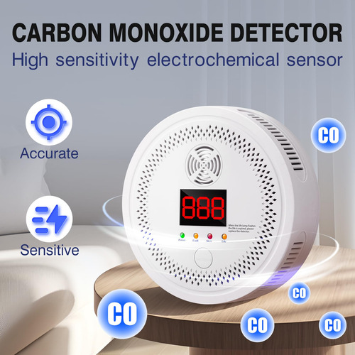 3 Detectores De Monoxido De Carbono Portatil Alarma Sonora