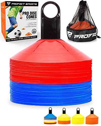 Pro Disc Cones (set De 50) - Conos De Agilidad Con Bolsa De