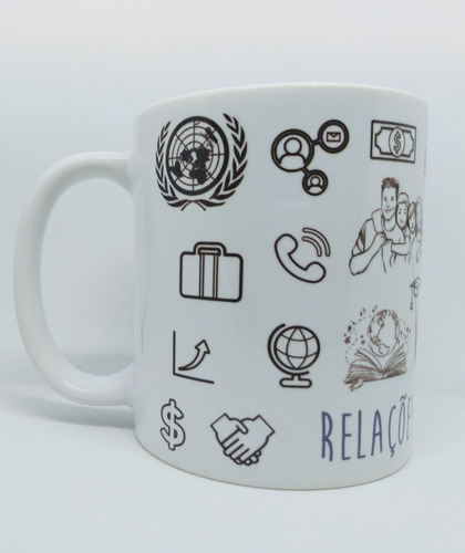 Imagem 2 de 4 de Caneca Profissão Relações Internacionais - Modelo 1 -