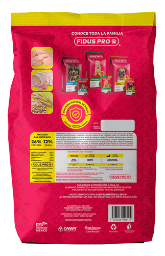 Fidus Pro Razas Pequeñas 25 Kg + Patas De Pollo 10 Pzas