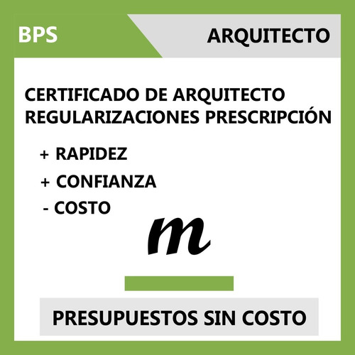 Imagen 1 de 2 de Bps Regularizaciones Certificado Arquitecto Catastro Ventas