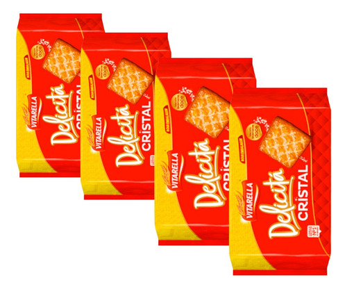 Biscoitos Vitarella Cristal Doce Kit 10 Pacotes Bolacha