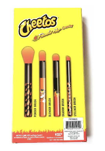 Flamin Hot Cheetos 4pc Cosmetic Brush Set