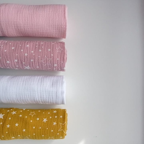 Imagen 6 de 10 de Promo 2 Mantas De Bebé Muselina Swaddles Rebozo Recibidor