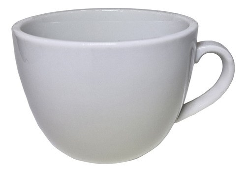 Taza Jarro Mugg Porcelana 365ml Línea 1900 Tsuji Blanca X6u