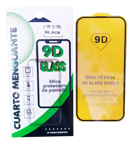 Mica De Cristal Templado 9d Para Ip 15 Pro