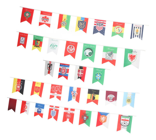 Bandera De Cuerda De 32 Equipos Para La Copa Mundial De Fútb