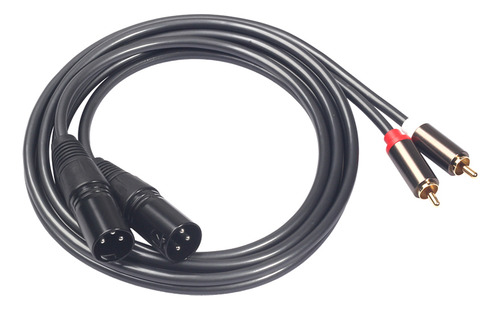 Cable De Conexión De Audio Negro De Doble Macho A Doble Xlr