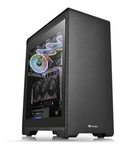 Gabinete Thermaltake Tt S500 Tg Black Edition Midtower Gamer