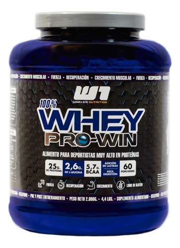 Suplemento en polvo Winkler Nutrition  Whey Pro Win proteínas sabor capuccino en pote de 2kg