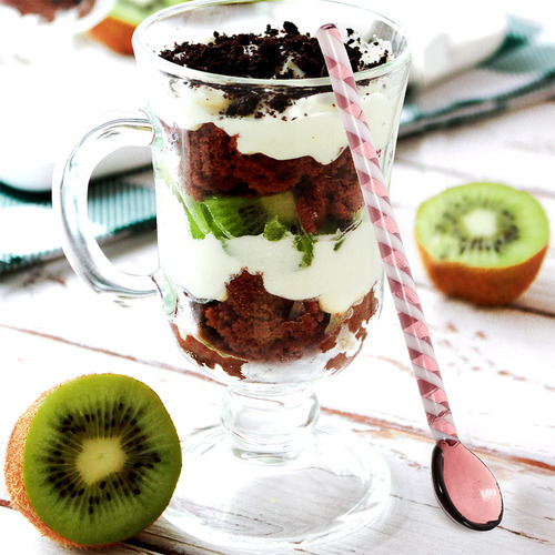 Cuchara De Postre De Vidrio De 2 Piezas Con Mango Largo Para