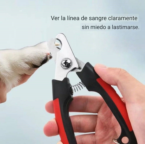 Corta Uñas Perro Gato Mascota Mr Wuff Con Seguro Negro-rojo
