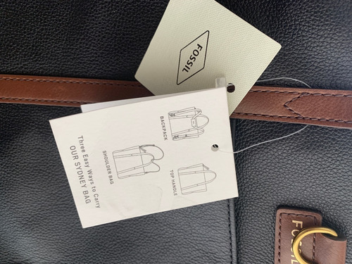 Imagen 4 de 4 de Fossil Bolsa Sydney Sm 3 En 1 Backpack Piel 100% Original