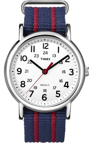 Reloj Timex Weekender Unisex De 38 Mm Con Carcasa Plateada E