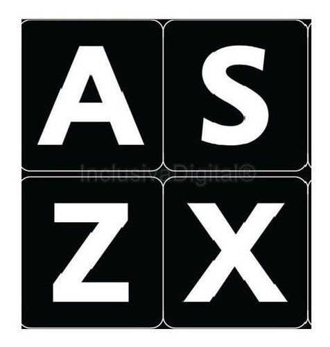 Imagem 2 de 3 de Adesivo Teclado Alto Contraste Preto/branco Baixa Visão