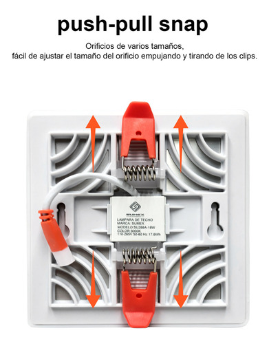 Plafón Cuadrado 18w Luminaria Led Cálido/blanco 3000k/6500k