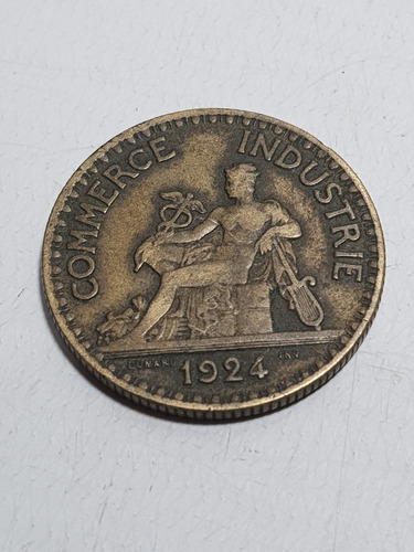 Imagen 2 de 6 de Antigua Moneda 2 Francos 1924 Francia Mag 58023