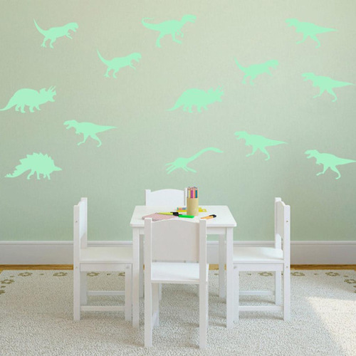 Etiquetas De Pared De Tejado Oscuridad 9x Dinosaurio
