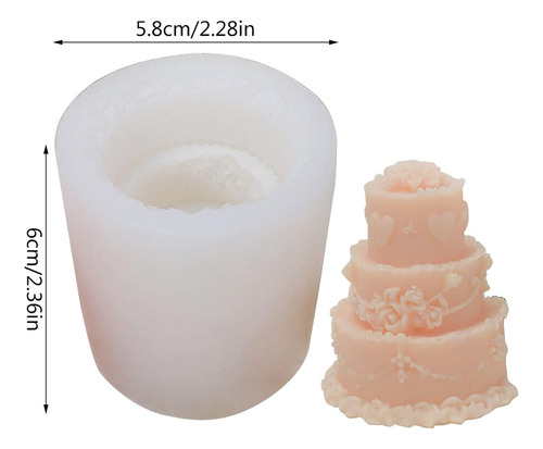 Molde Silicona Para Vela Torta Pastel 3d Color Transparente