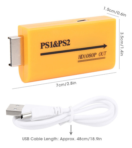 Js Adaptador De Vídeo Hdmi Ps1/ps2 A Salida De Convertidor