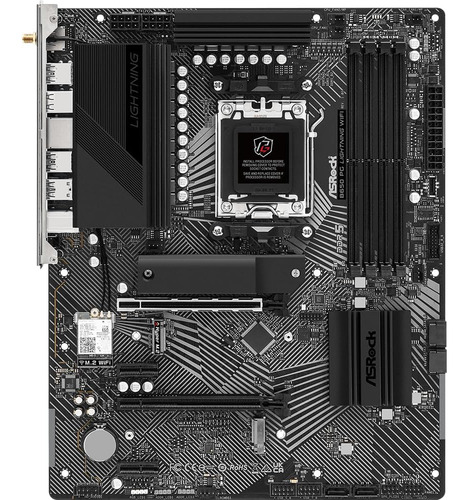 Asrock B650m Pg Lightning Wifi 6e Y Ryzen 9000/8000/700...