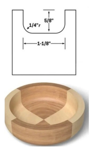 Fresa Cóncava Vástago De 8mm. Tugsteno Cobalto